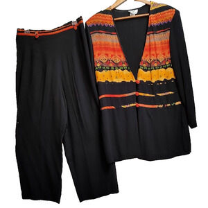 Maren & Maren Vintage Woman 2 piece Outfit Cover-up Size Med Pants Size Large US